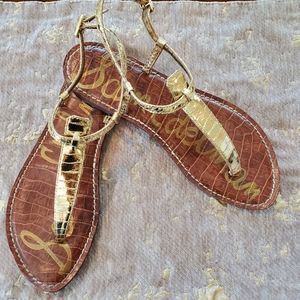 SAM EDELMAN Gold Gigi Sandals